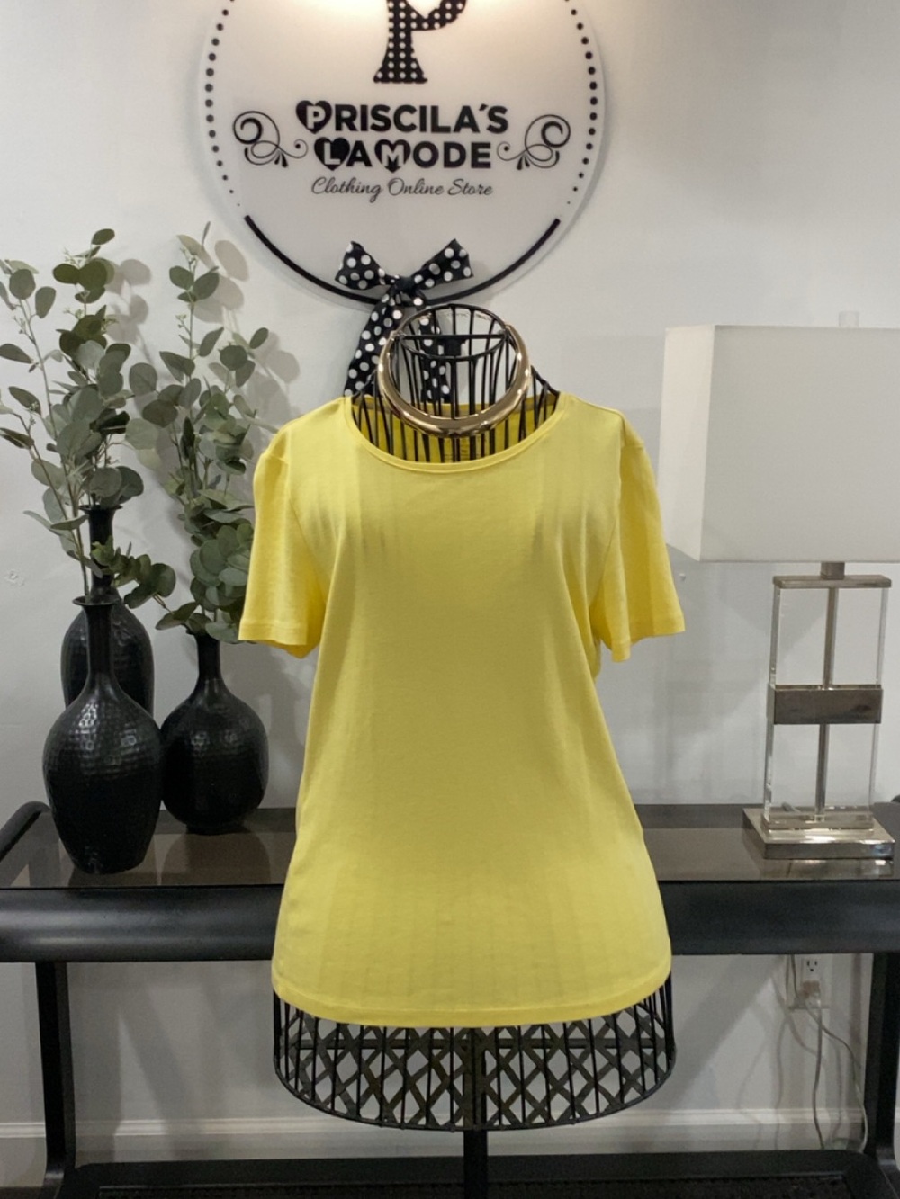 Women's Yellow Short-Sleeve Tee